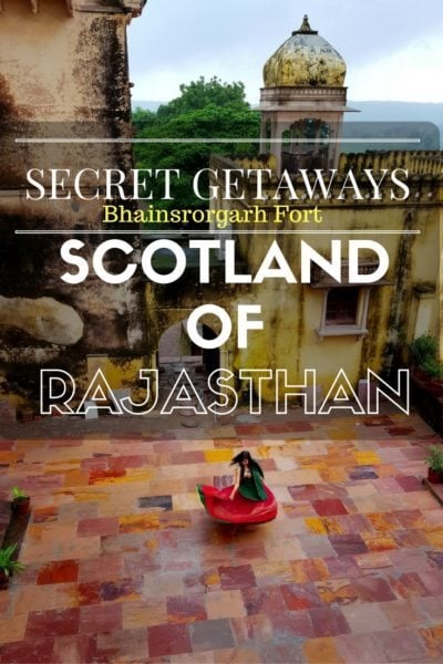Bhainsrorgarh fort is a luxury boutique hotel and one of the best kept secrets of Rajasthan. Overlooking the mighty Chambal river and the much smaller Brahmini river, the views are pretty much unbeatable especially during and after the monsoon when the rivers are at full strength. The misty green hilly meadows around the fort can easily be mistaken for a trip to the scottish highlands, especially during the monsoons. That it is a living fort with an entire village of about 5,000 people still flourishing within its walls just adds to the experience. 
